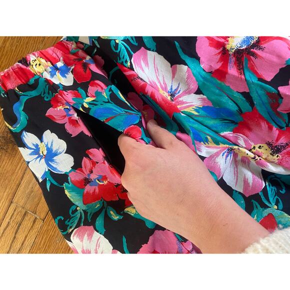 Vintage Carefree Fashions floral print swing skirt line dancing full crinoline * - Picture 4 of 8